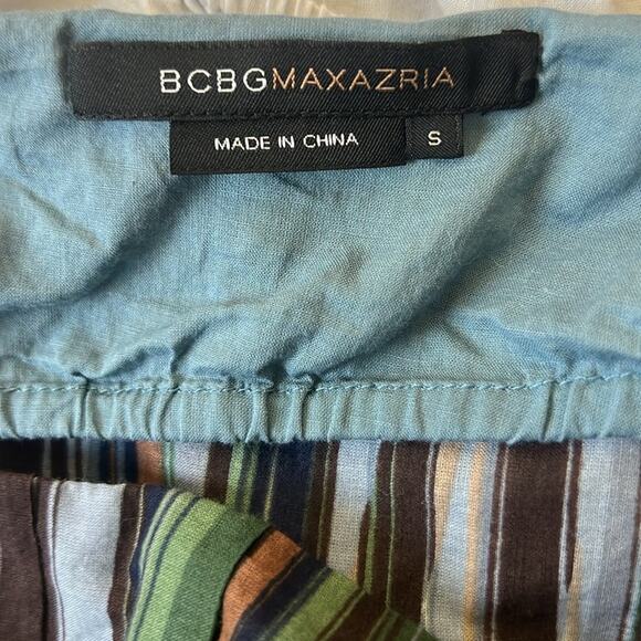 BCBGMaxAzria Tank Top Womens S Multicolor Striped 100% Cotton Y2K Indie Sleaze - Picture 5 of 5